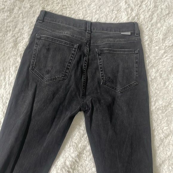 Boyish Black Distressed Jeans with Frayed Hem - Picture 8 of 15